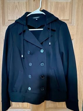 Torrid Double-Breasted Hooded Jacket w/Pockets SIZE 00 EUC